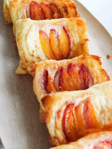Peach Puff Pastry flipped from upside down